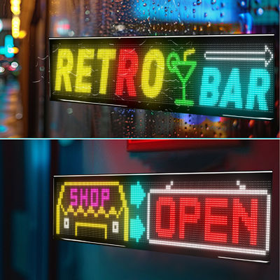 Высокая яркость 3500 нитс светодиодный гибкий экран Bluetooth соединение 1330x192 мм